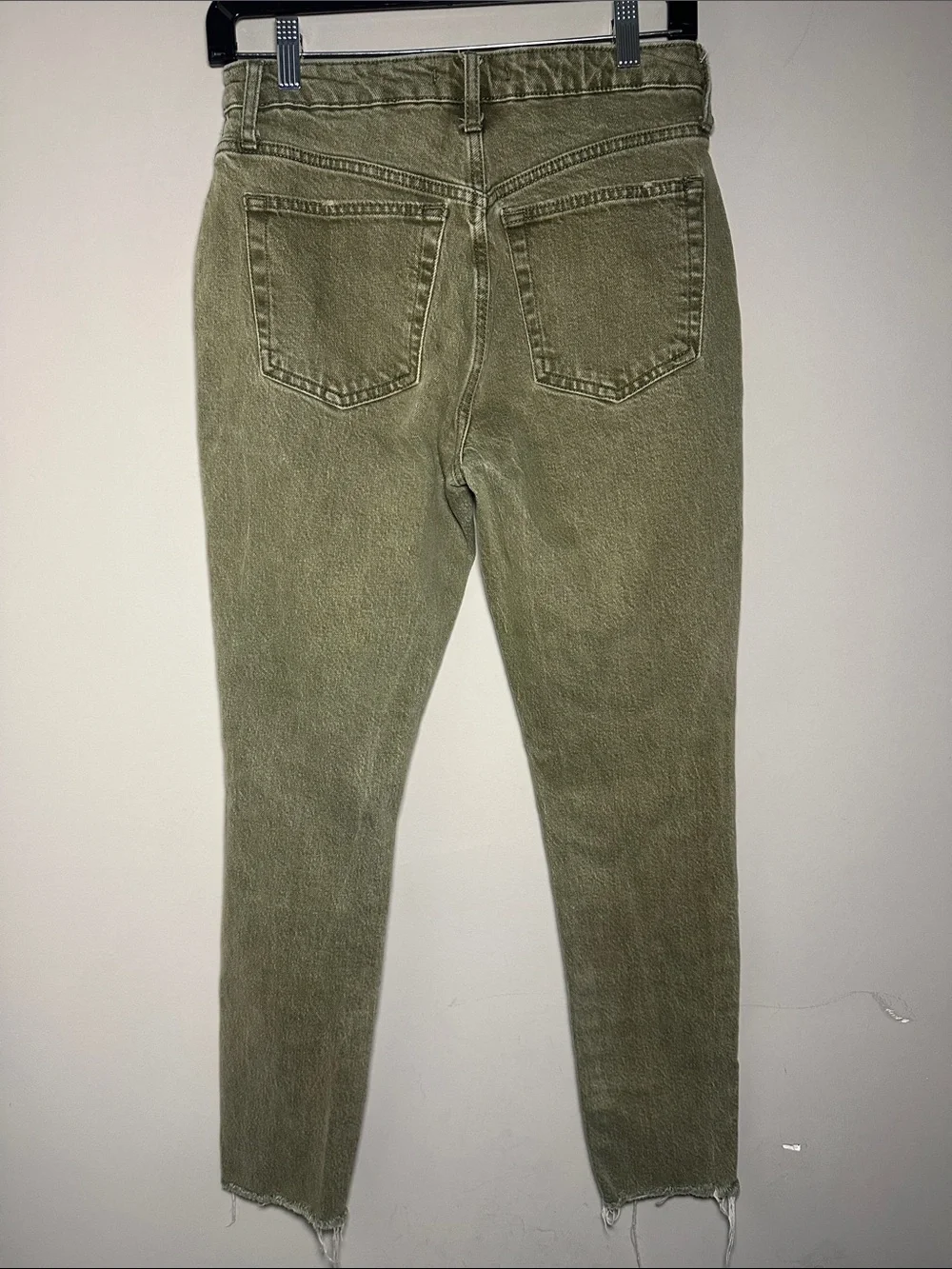 We the free olive High-Waist Distressed Skinny Jeans
